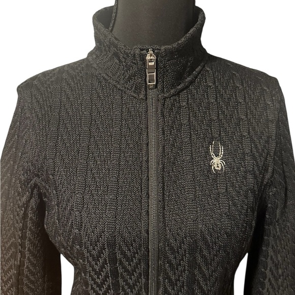 Spyder Black Core Jacket with High Collar and Full Zipper Size Small - Picture 4 of 8